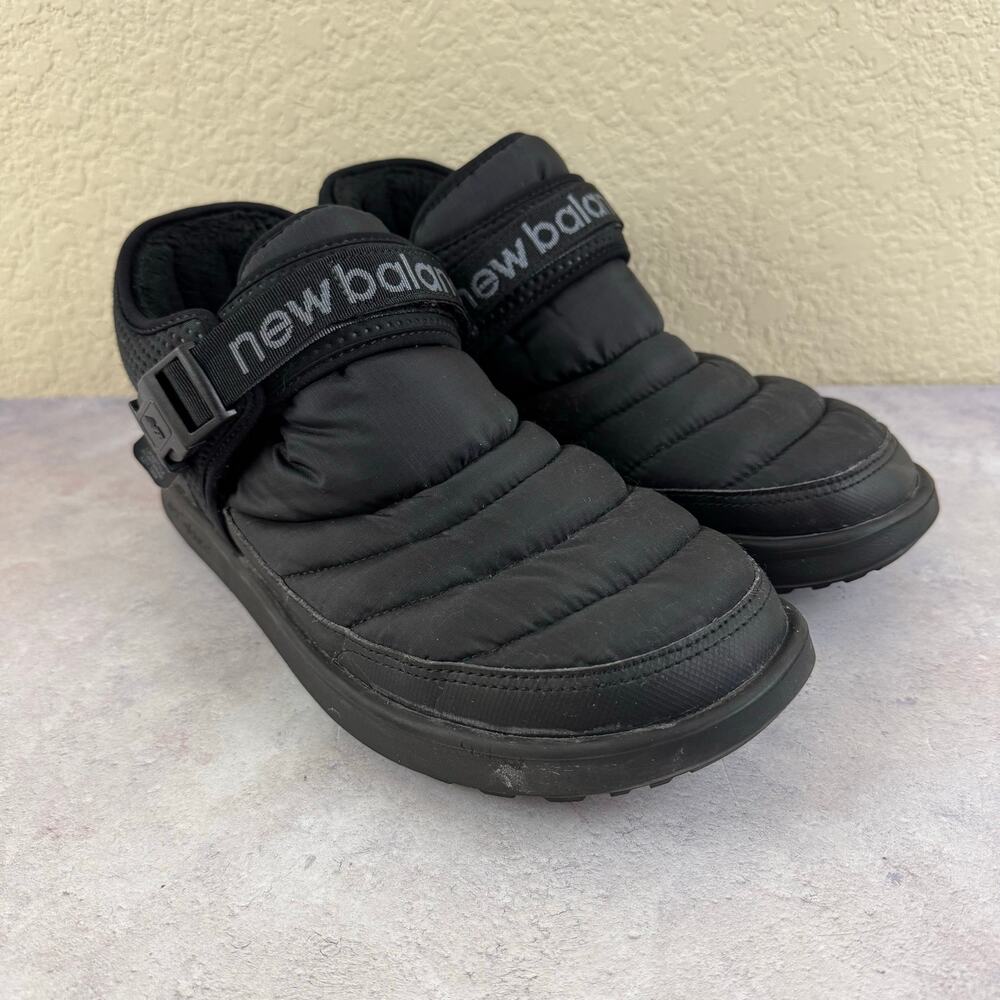 New Balance Shoes Men Size 8 Triple Black Caravan Moc Slip On Insulated SUFMMOCB